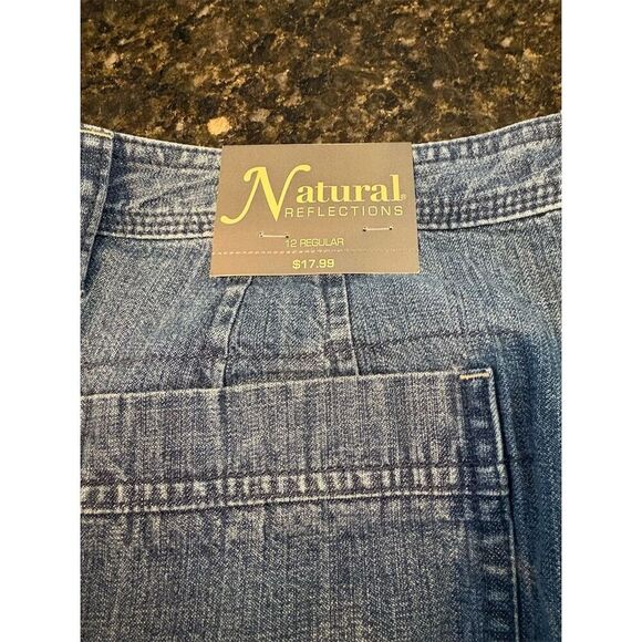 Natural Reflections Women's Denim Chino Shorts Blue Size 12 Casual - Picture 9 of 9